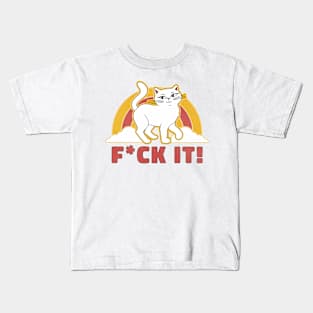 Cute white cat animal Kids T-Shirt